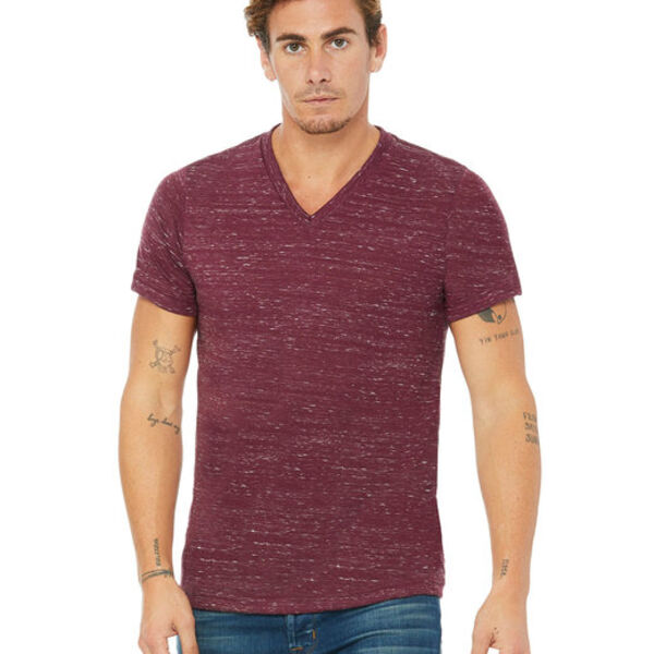 Unisex Textured Jersey V-Neck T-Shirt Thumbnail