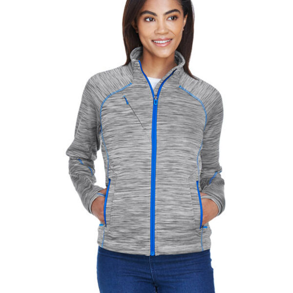 Ladies' Flux Mélange Bonded Fleece Jacket Thumbnail