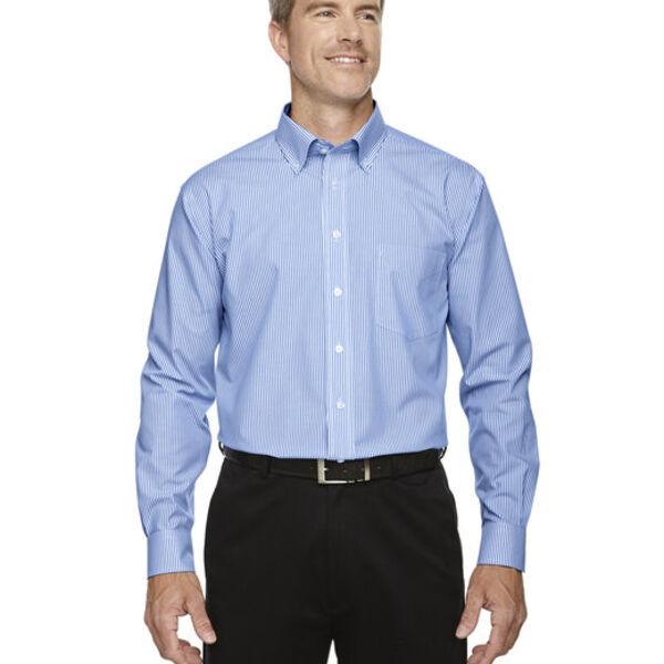 Men's Crown Collection® Banker Stripe Woven Shirt Thumbnail