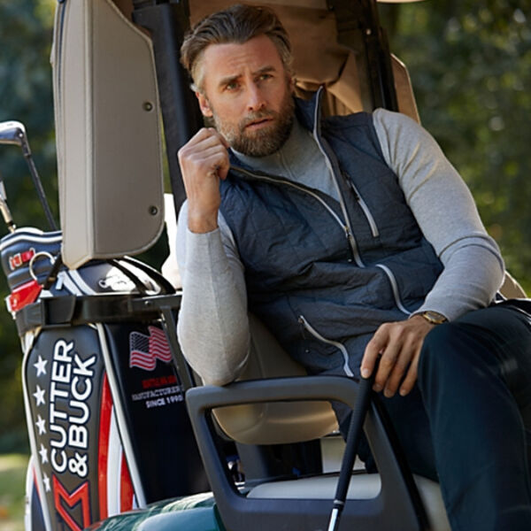 Cutter & Buck Rainier PrimaLoft Mens Big and Tall Eco Insulated Full Zip Puffer Vest Thumbnail