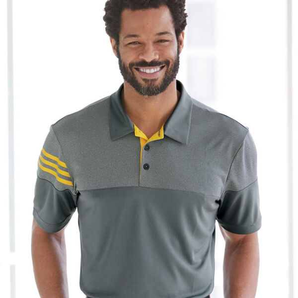 Heathered 3-Stripes Colorblocked Polo Thumbnail